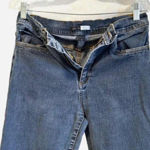 Focus Lifestyle Womens Jeans Sz 10 Blue Denim Slim Fit Stretch Plain Back Pocket - Picture 11 of 13